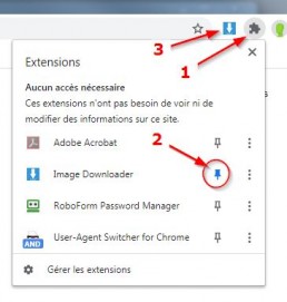 Activation d'une extension pour Chrome