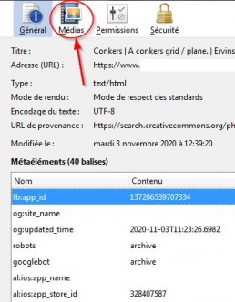 Fenetre des information de Firefox